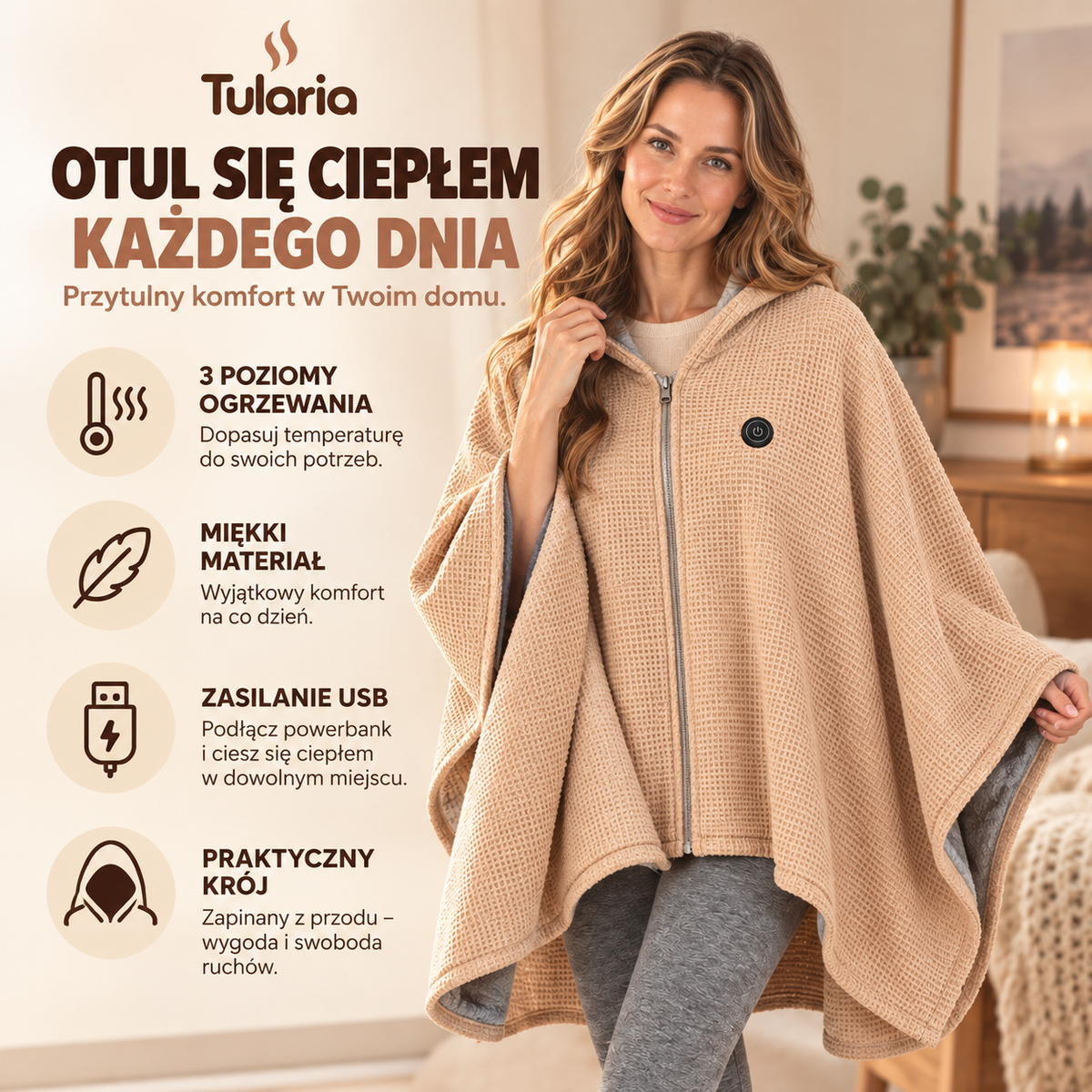 Tularia™- Zasuwany koc grzewczy
